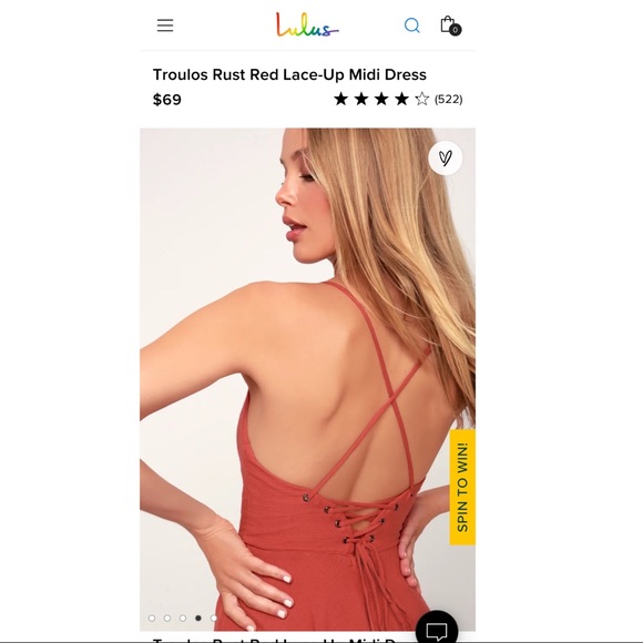 Lulus Troulos Rust Red Lace-Up Midi Dress - Picture 3 of 6